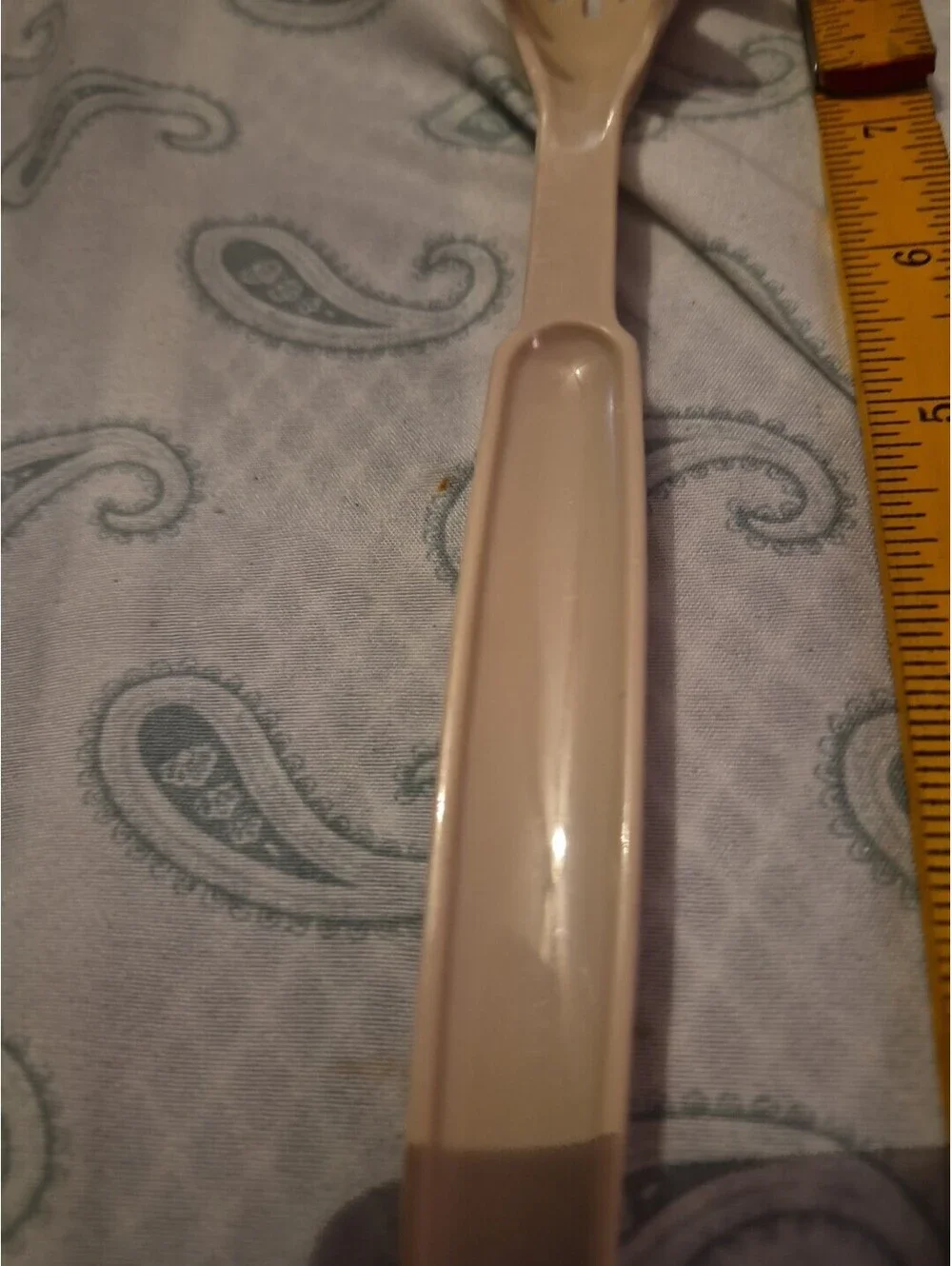 Vintage Ecko Slotted Pasta Spaghetti Spoon Fork Off White Made In USA 10.5